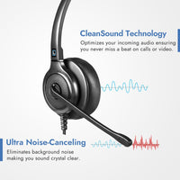 Leitner wired headset for 2.5mm landline setup