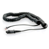 Plantronics wired headset coiled QD to male modular adapter