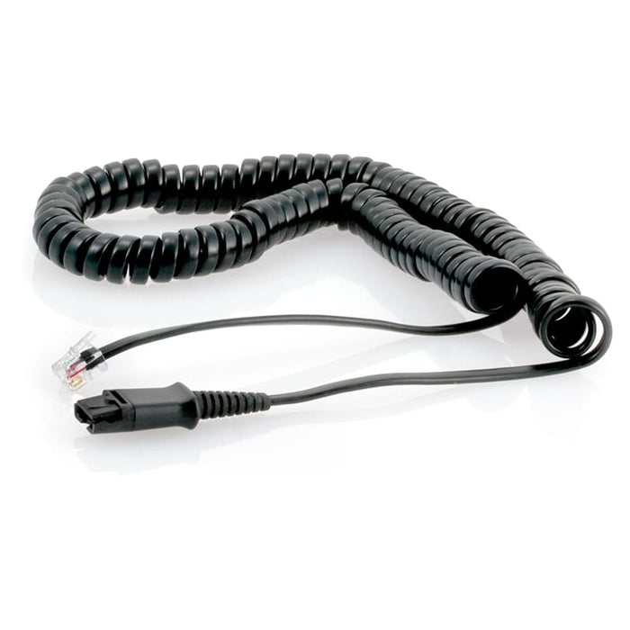 Plantronics wired headset coiled QD to male modular adapter