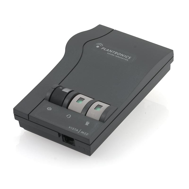 Plantronics M22 corded amplifier for mic audio adjust