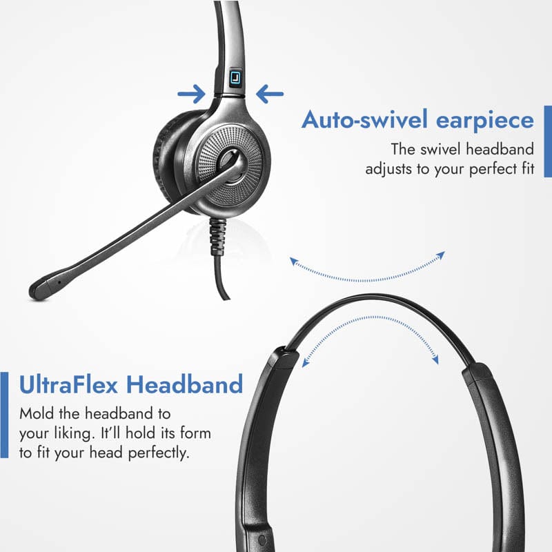  Leitner LH245 ultraflex headband perfect fit auto swivel earpiece