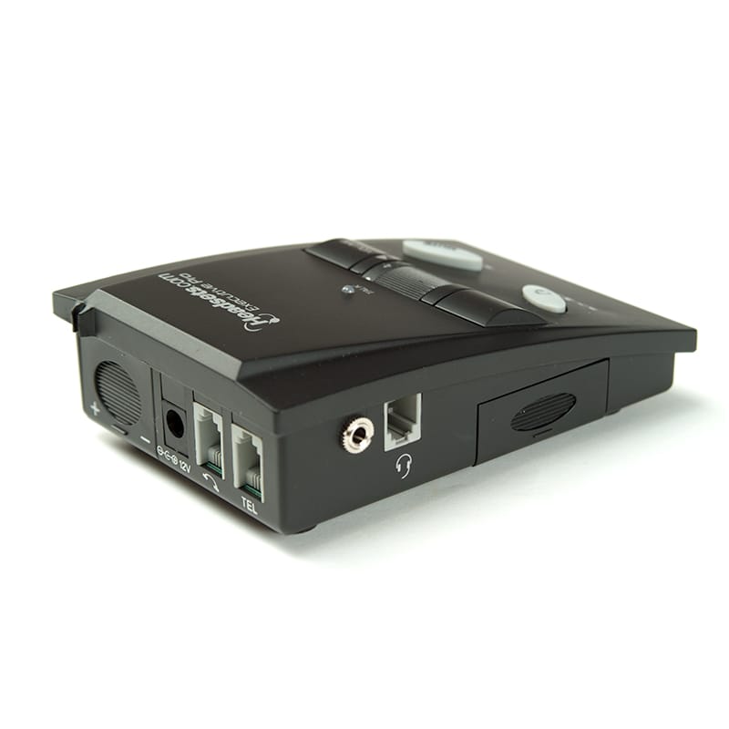 Rear view of included Headsets.com Executive Pro headset amplifier